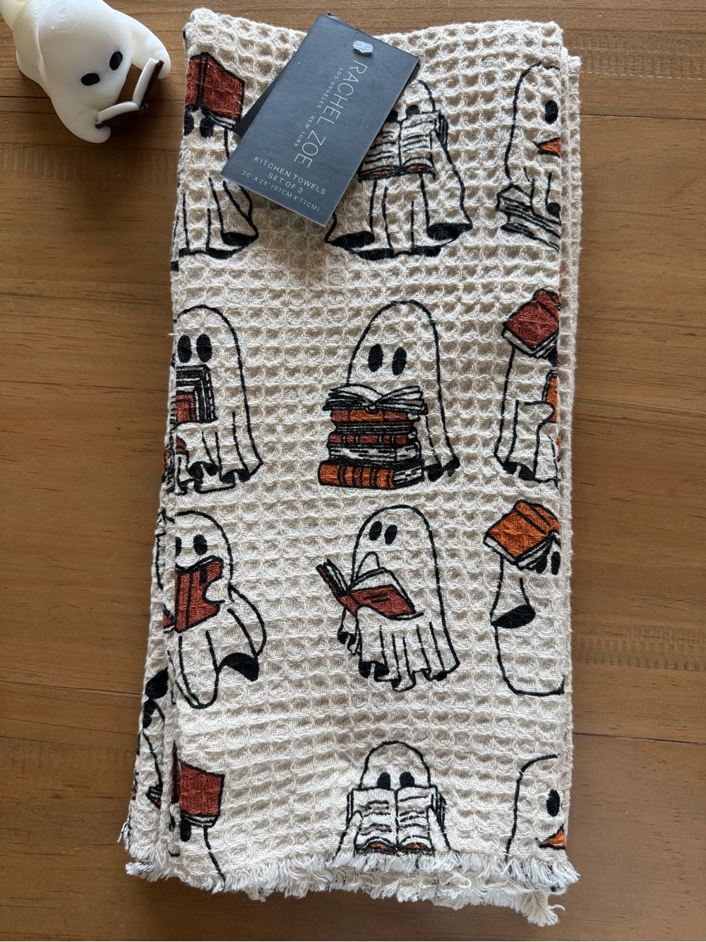 Bookish Halloween Rachel Zoe Ghosts & Books Hand Towel Set